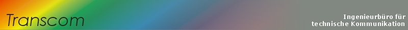 Transcom. Ingenieurbüro für technische Kommunikation Transcom-Logo. Transcom bietet Technische Dokumentation und technische Kommunikation